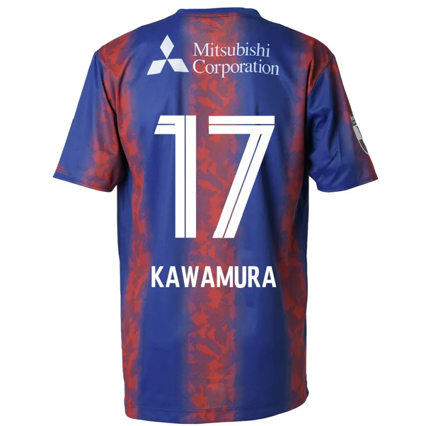 Danxen Kinder Riku Kawamura #17 Blau Rot Heimtrikot Trikot 2024/25 T-Shirt Schweiz