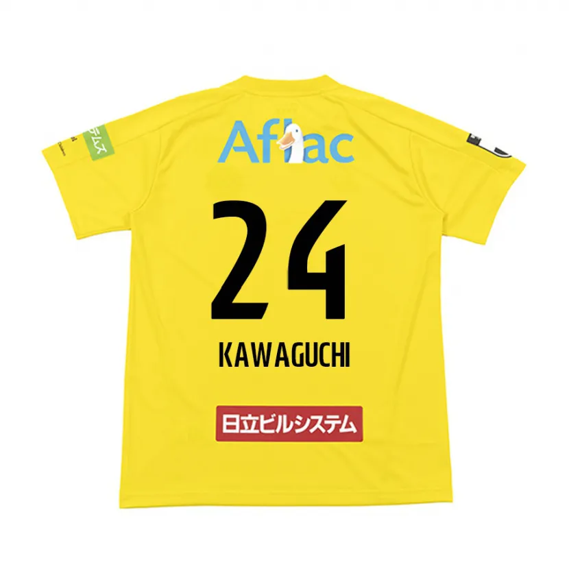 Danxen Kinder Naoki Kawaguchi #24 Gelb Schwarz Heimtrikot Trikot 2024/25 T-Shirt Schweiz