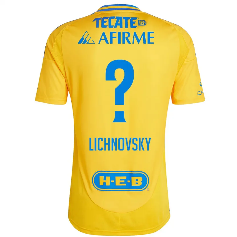 Danxen Kinder Igor Lichnovsky #0 Goldgelb Heimtrikot Trikot 2024/25 T-Shirt Schweiz