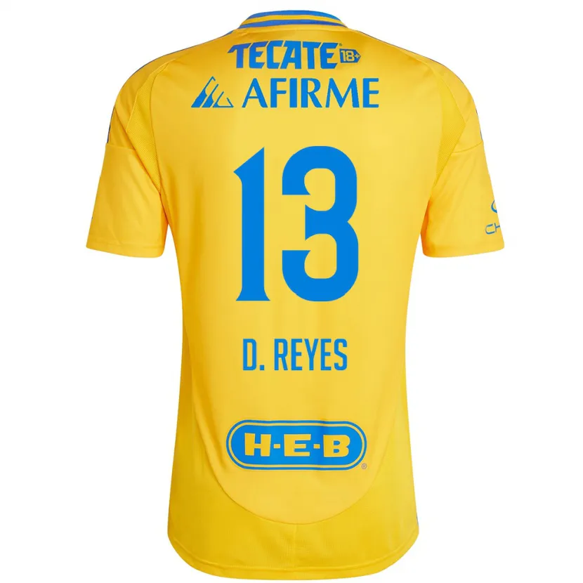 Danxen Kinder Diego Reyes #13 Goldgelb Heimtrikot Trikot 2024/25 T-Shirt Schweiz