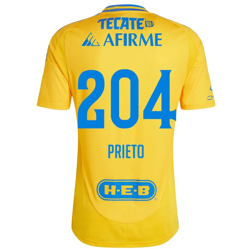 Danxen Kinder Leonel Prieto #204 Goldgelb Heimtrikot Trikot 2024/25 T-Shirt Schweiz