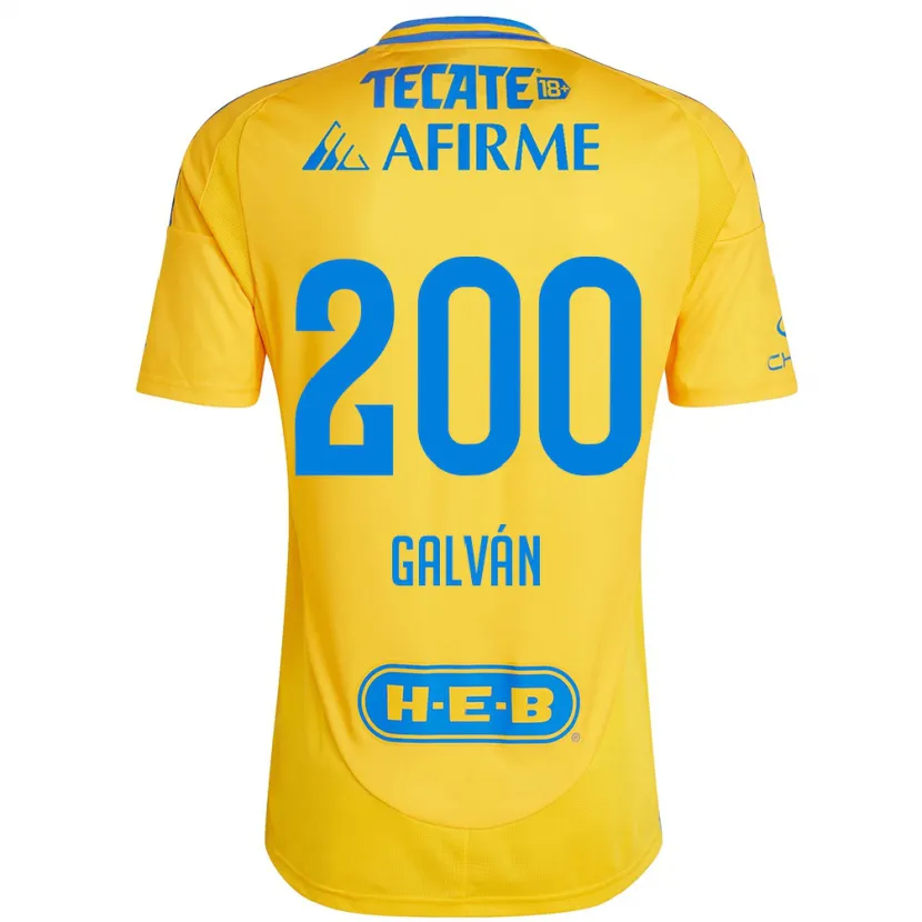 Danxen Kinder Isaias Galván #200 Goldgelb Heimtrikot Trikot 2024/25 T-Shirt Schweiz