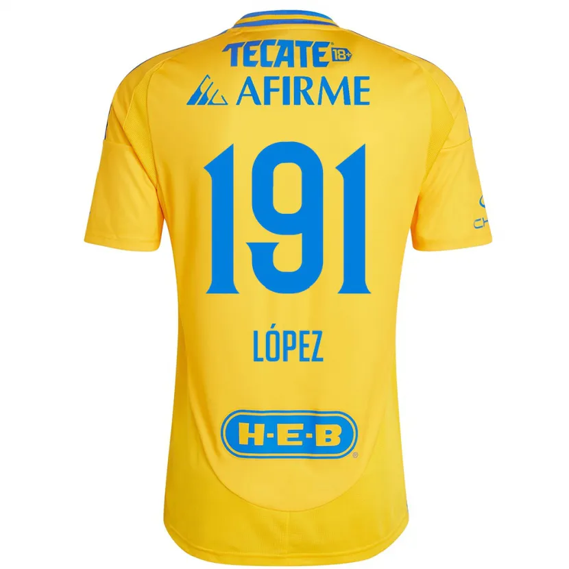 Danxen Kinder Adrián López #191 Goldgelb Heimtrikot Trikot 2024/25 T-Shirt Schweiz