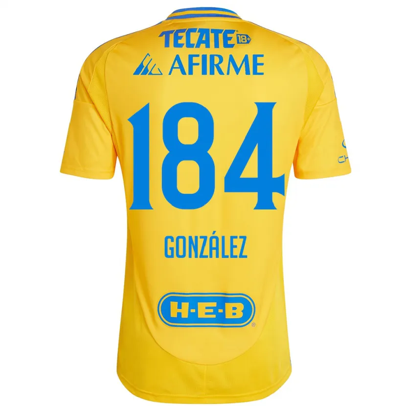 Danxen Kinder Erick González #184 Goldgelb Heimtrikot Trikot 2024/25 T-Shirt Schweiz