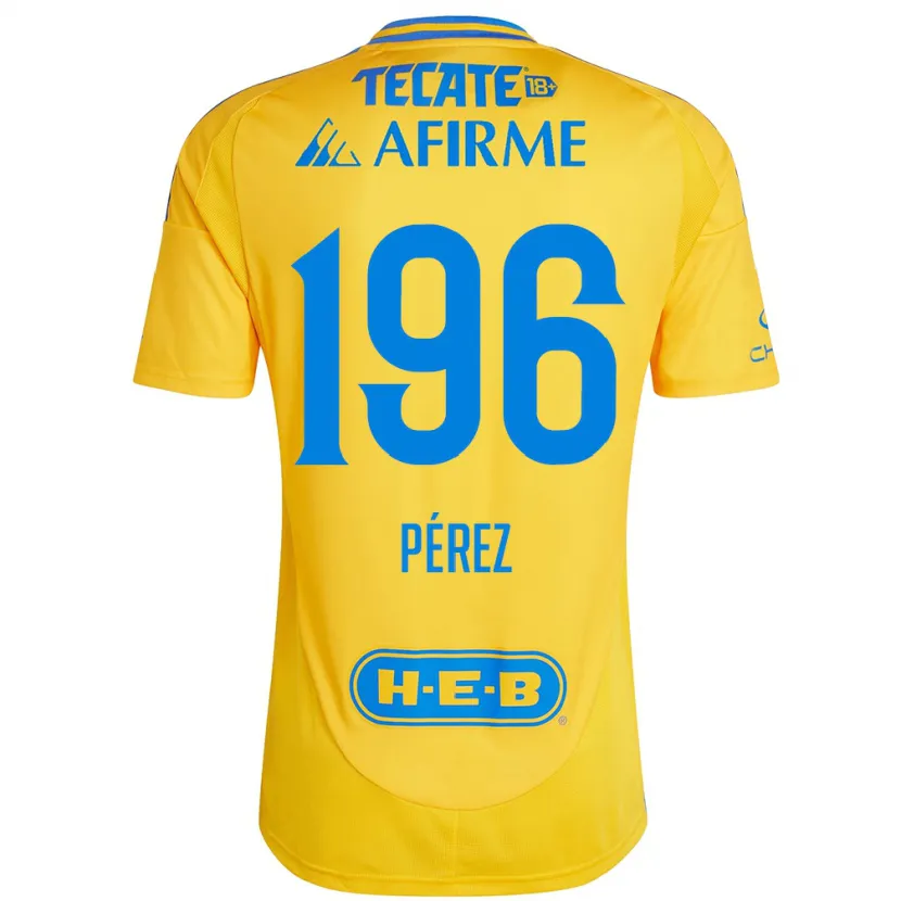 Danxen Kinder Axel Pérez #196 Goldgelb Heimtrikot Trikot 2024/25 T-Shirt Schweiz