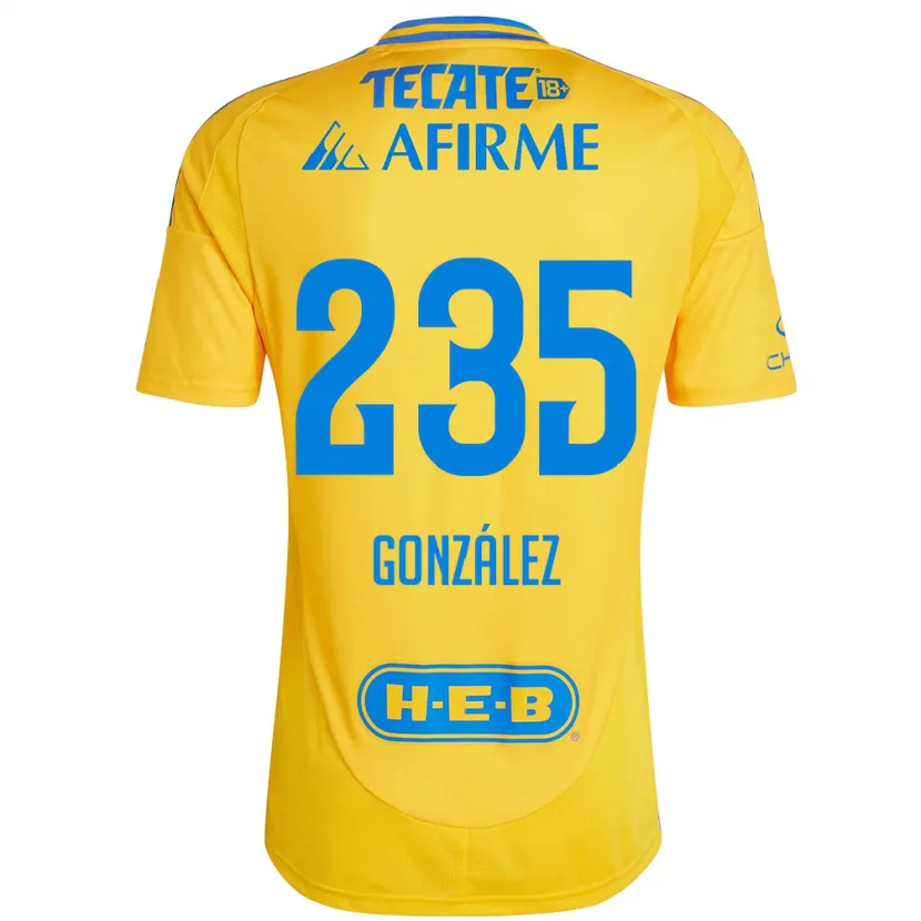 Danxen Kinder Mauricio González #235 Goldgelb Heimtrikot Trikot 2024/25 T-Shirt Schweiz