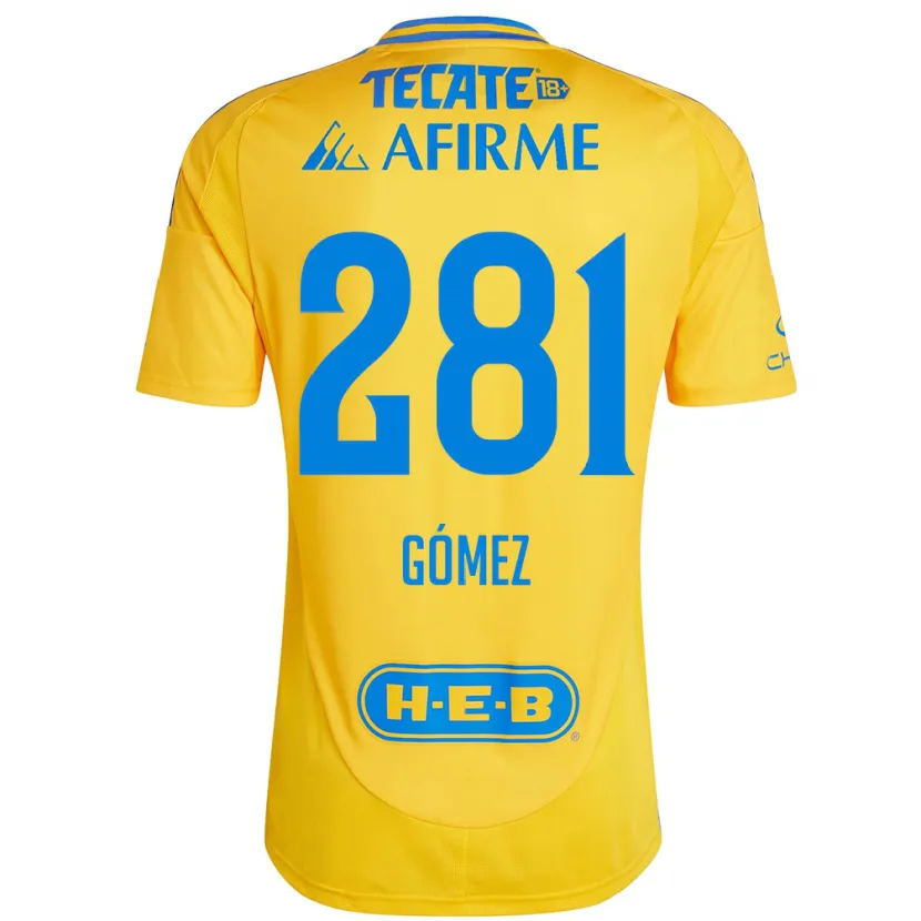 Danxen Kinder Luis Gómez #281 Goldgelb Heimtrikot Trikot 2024/25 T-Shirt Schweiz