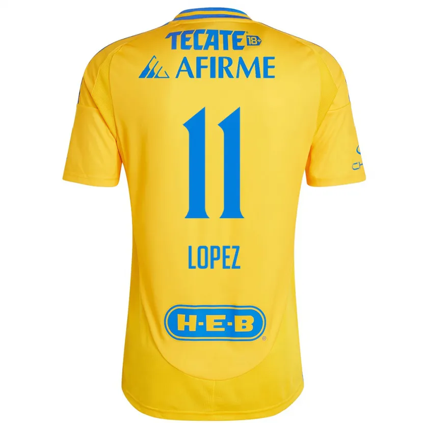 Danxen Kinder Nicolas Lopez #11 Goldgelb Heimtrikot Trikot 2024/25 T-Shirt Schweiz