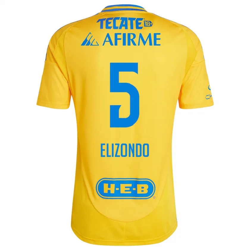 Danxen Kinder Fernanda Elizondo #5 Goldgelb Heimtrikot Trikot 2024/25 T-Shirt Schweiz