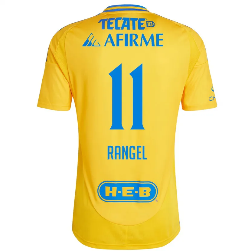 Danxen Kinder Nayeli Rangel #11 Goldgelb Heimtrikot Trikot 2024/25 T-Shirt Schweiz