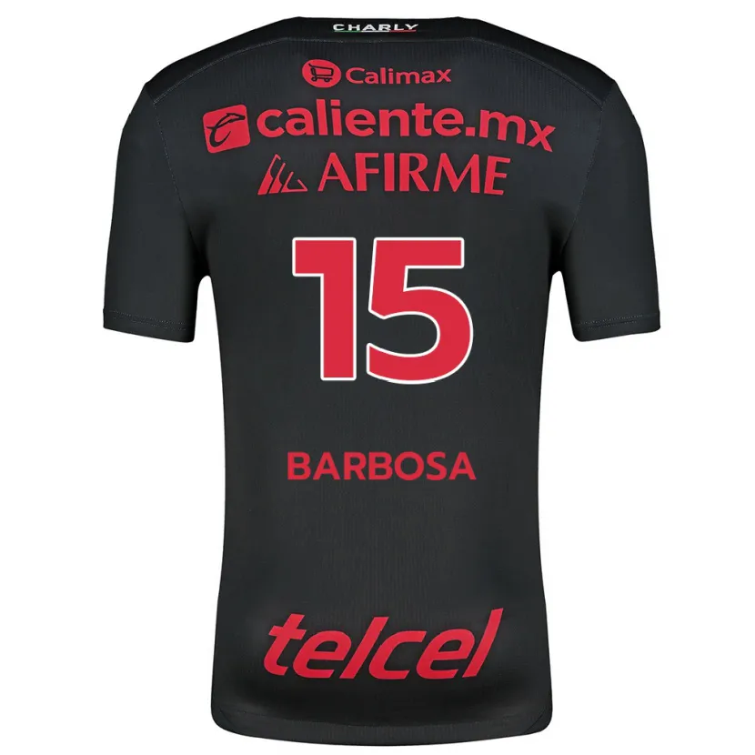 Danxen Kinder Diego Barbosa #15 Schwarz Rot Heimtrikot Trikot 2024/25 T-Shirt Schweiz