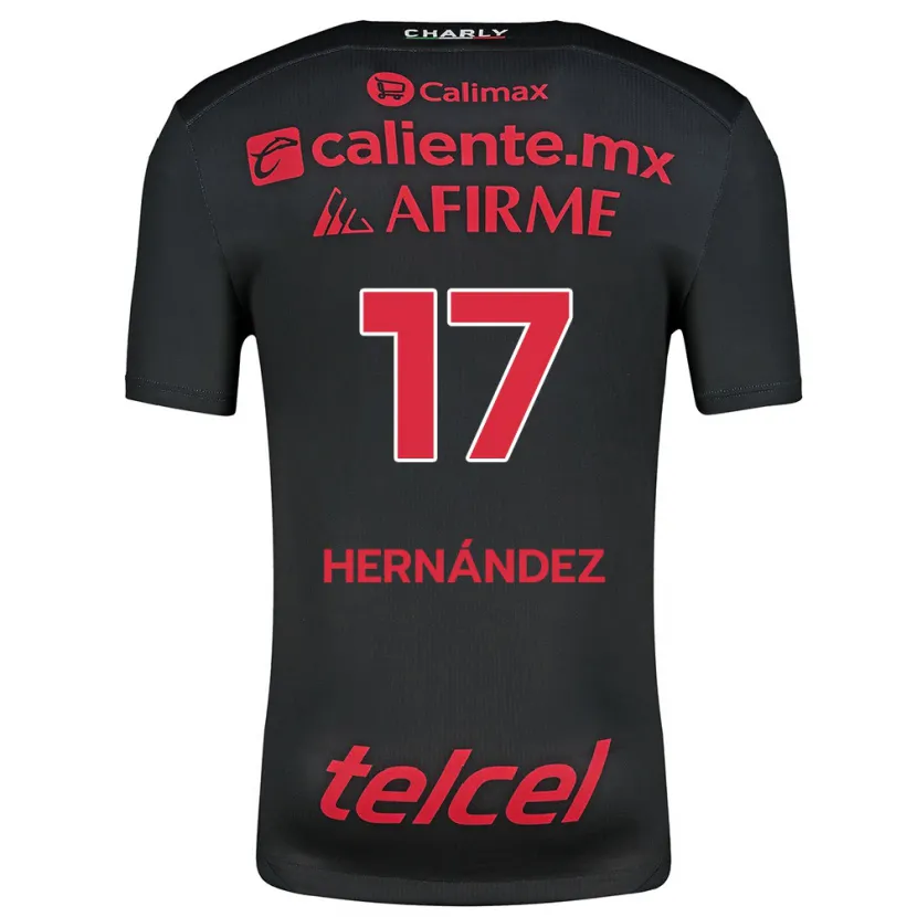 Danxen Kinder Rubén Hernández #17 Schwarz Rot Heimtrikot Trikot 2024/25 T-Shirt Schweiz