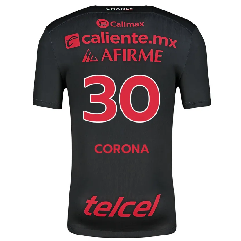 Danxen Kinder Jesús Corona #30 Schwarz Rot Heimtrikot Trikot 2024/25 T-Shirt Schweiz