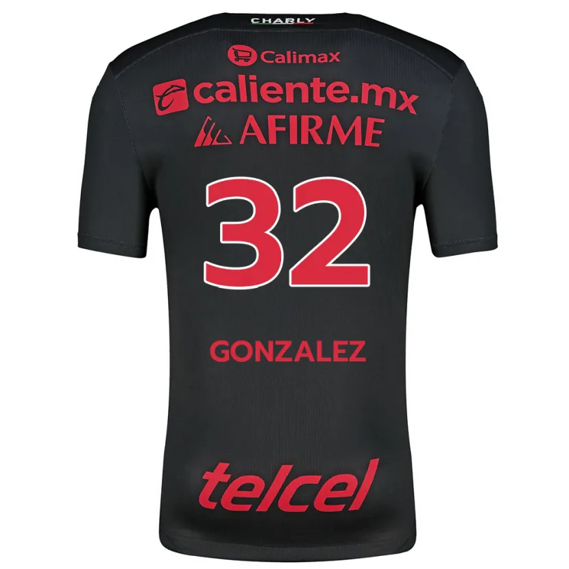 Danxen Kinder Carlos González #32 Schwarz Rot Heimtrikot Trikot 2024/25 T-Shirt Schweiz