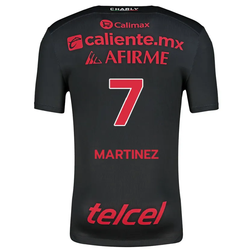 Danxen Kinder Alejandro Martínez #7 Schwarz Rot Heimtrikot Trikot 2024/25 T-Shirt Schweiz