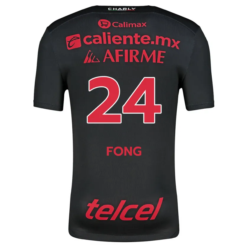 Danxen Kinder Michel Fong #24 Schwarz Rot Heimtrikot Trikot 2024/25 T-Shirt Schweiz