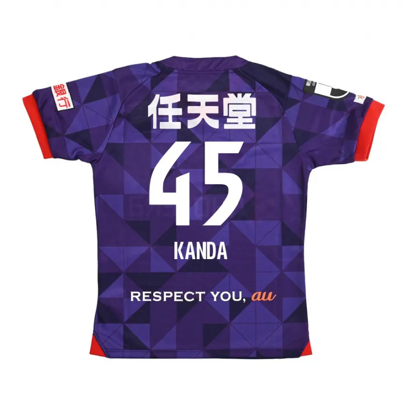 Danxen Kinder Kotaro Kanda #45 Lila Weiß Heimtrikot Trikot 2024/25 T-Shirt Schweiz