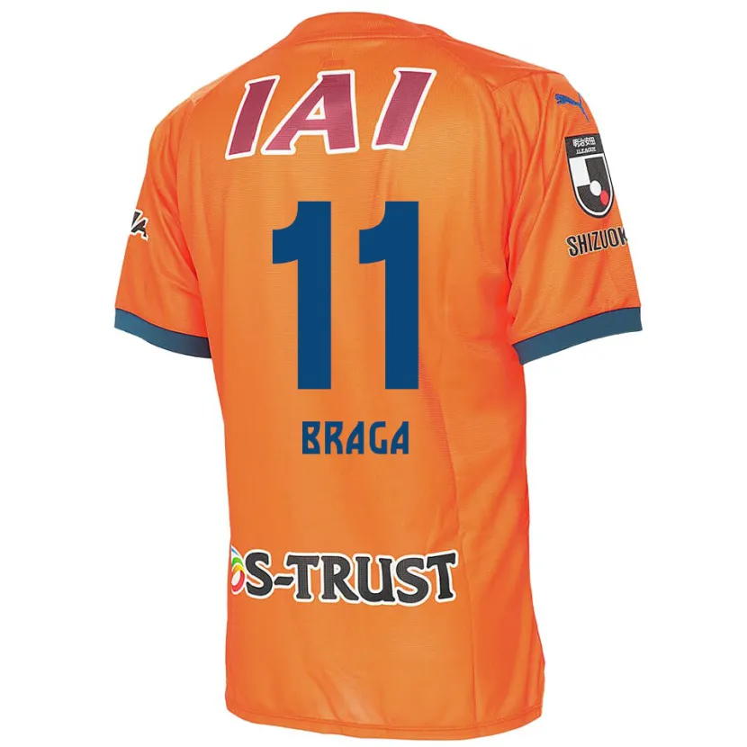 Danxen Kinder Lucas Braga #11 Orange Blau Heimtrikot Trikot 2024/25 T-Shirt Schweiz