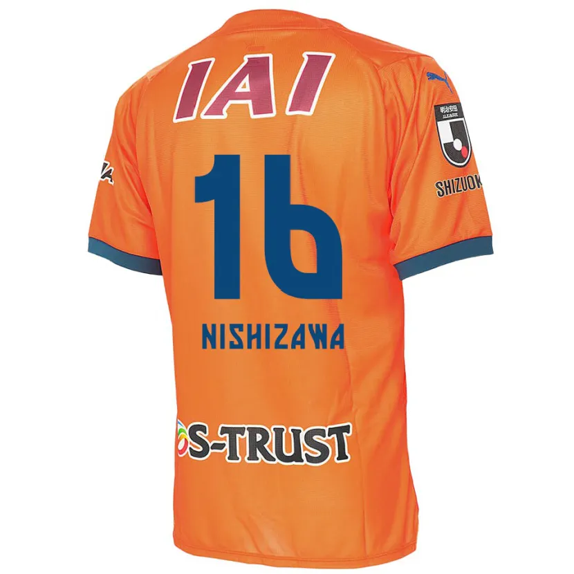 Danxen Kinder Kenta Nishizawa #16 Orange Blau Heimtrikot Trikot 2024/25 T-Shirt Schweiz