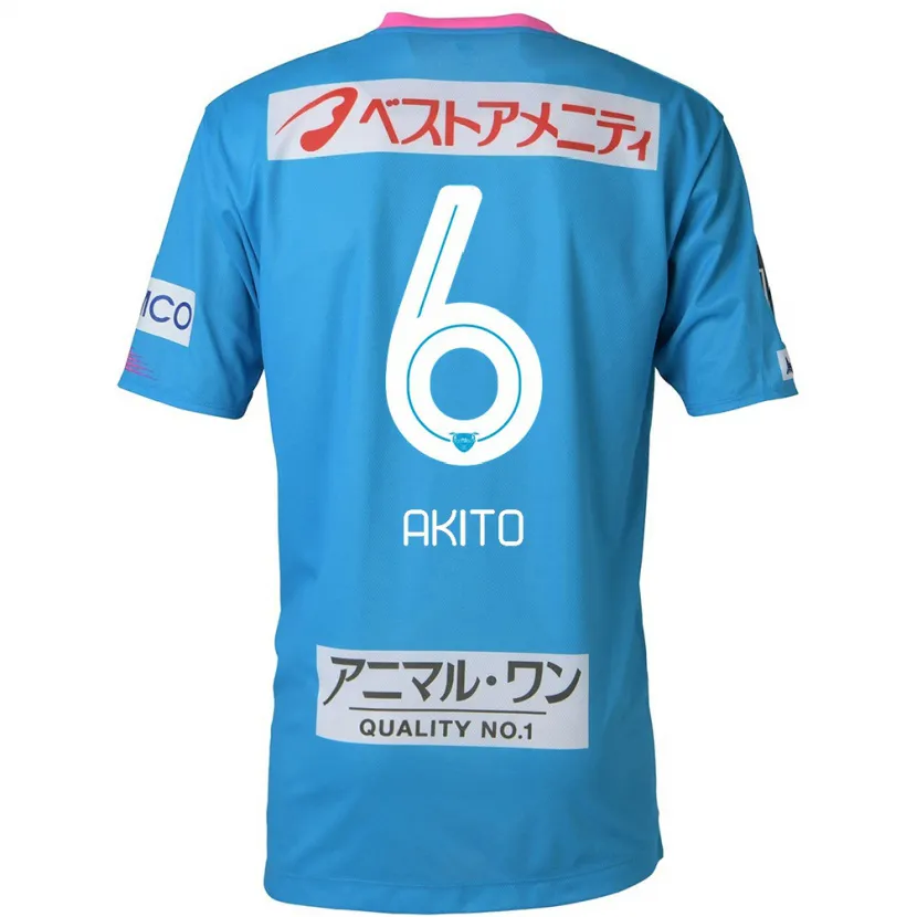 Danxen Kinder Akito Fukuta #6 Blau Rosa Heimtrikot Trikot 2024/25 T-Shirt Schweiz