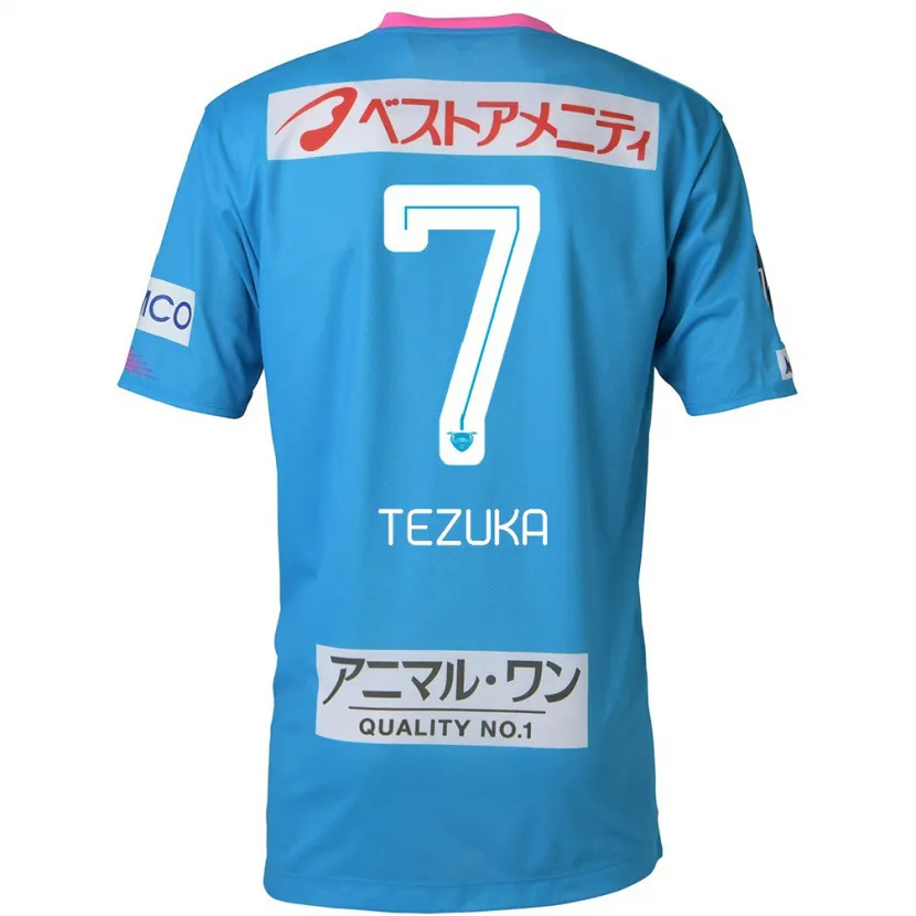 Danxen Kinder Kohei Tezuka #7 Blau Rosa Heimtrikot Trikot 2024/25 T-Shirt Schweiz