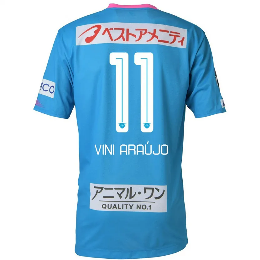 Danxen Kinder Vinícius Araújo #11 Blau Rosa Heimtrikot Trikot 2024/25 T-Shirt Schweiz