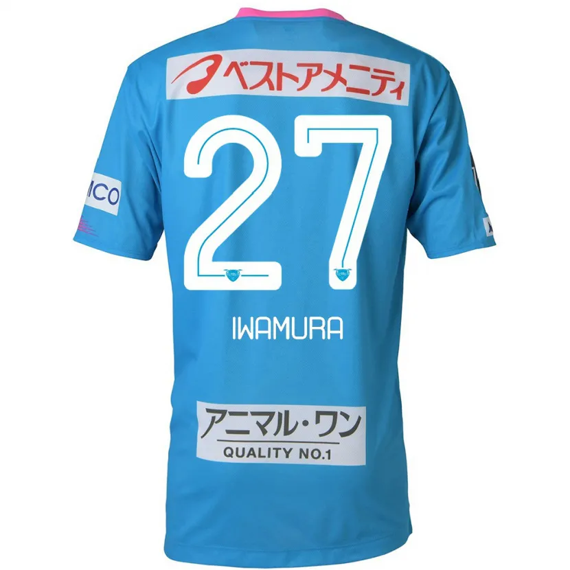 Danxen Kinder Junnosuke Iwamura #27 Blau Rosa Heimtrikot Trikot 2024/25 T-Shirt Schweiz