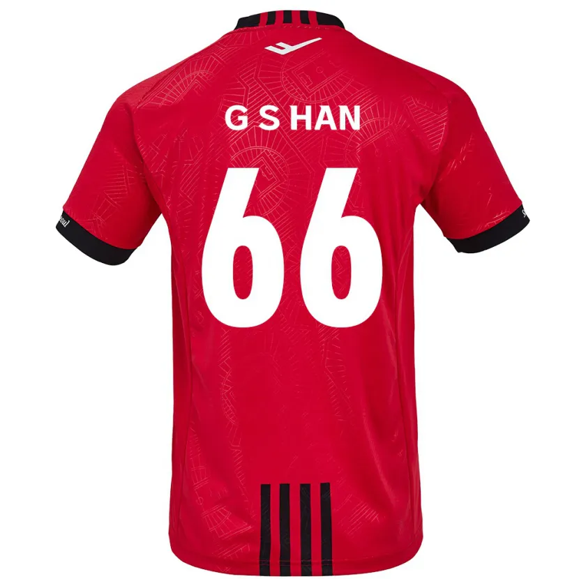 Danxen Kinder Seung-Gyu Han #66 Rot Schwarz Heimtrikot Trikot 2024/25 T-Shirt Schweiz