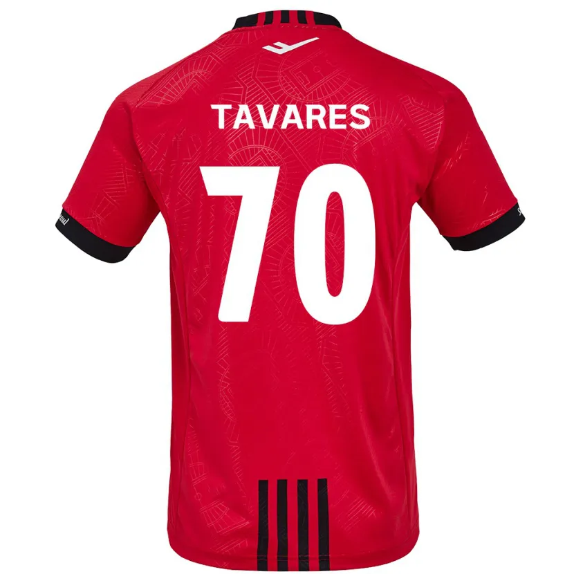 Danxen Kinder Ronaldo Tavares #70 Rot Schwarz Heimtrikot Trikot 2024/25 T-Shirt Schweiz