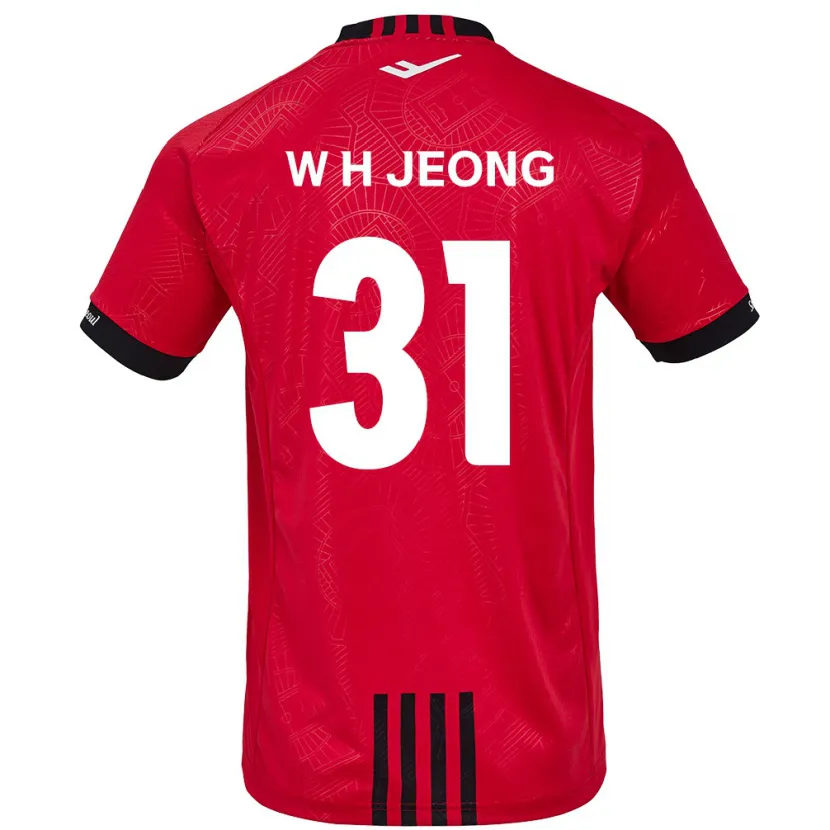 Danxen Kinder Hyun-Woong Jeong #31 Rot Schwarz Heimtrikot Trikot 2024/25 T-Shirt Schweiz