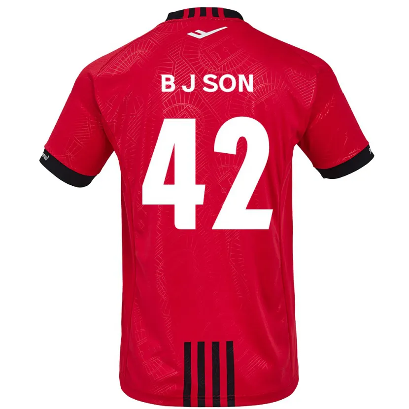 Danxen Kinder Jeong-Beom Son #42 Rot Schwarz Heimtrikot Trikot 2024/25 T-Shirt Schweiz