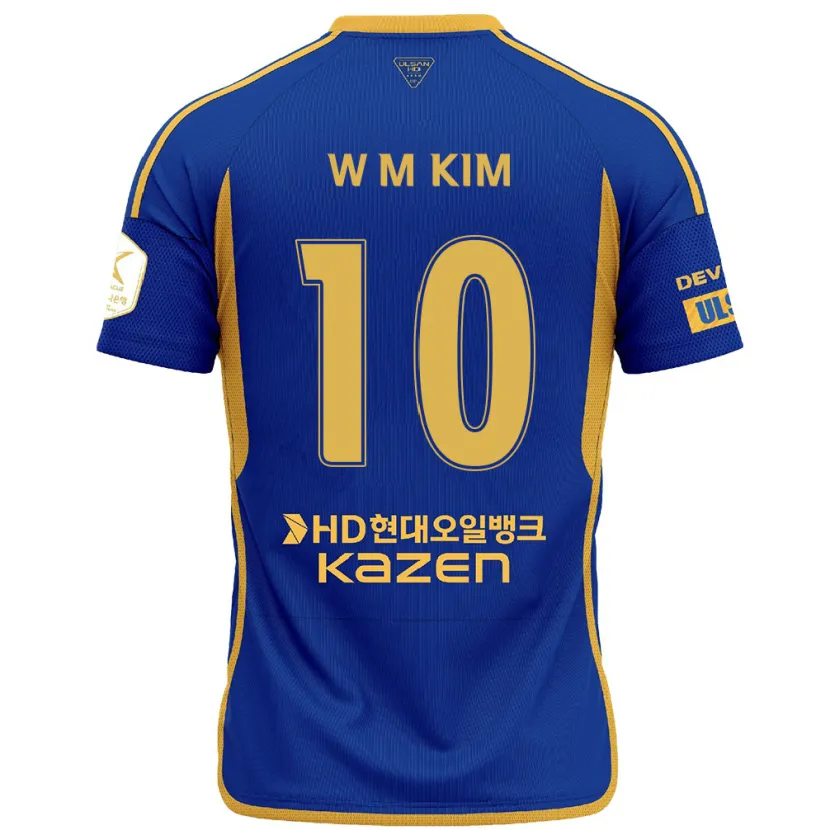 Danxen Kinder Min-Woo Kim #10 Blau Gelb Heimtrikot Trikot 2024/25 T-Shirt Schweiz