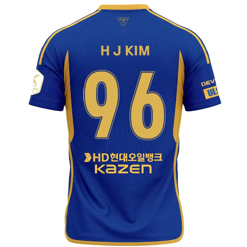 Danxen Kinder Ji-Hyun Kim #96 Blau Gelb Heimtrikot Trikot 2024/25 T-Shirt Schweiz