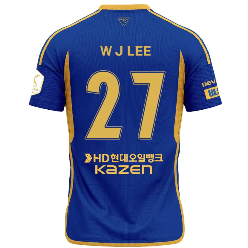 Danxen Kinder Ji-Woo Lee #27 Blau Gelb Heimtrikot Trikot 2024/25 T-Shirt Schweiz