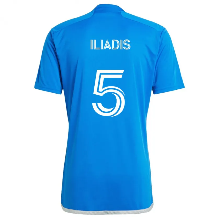 Danxen Kinder Ilias Iliadis #5 Blau Weiss Heimtrikot Trikot 2024/25 T-Shirt Schweiz