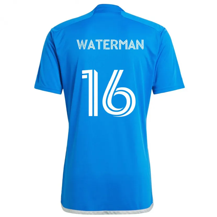 Danxen Kinder Joel Waterman #16 Blau Weiss Heimtrikot Trikot 2024/25 T-Shirt Schweiz