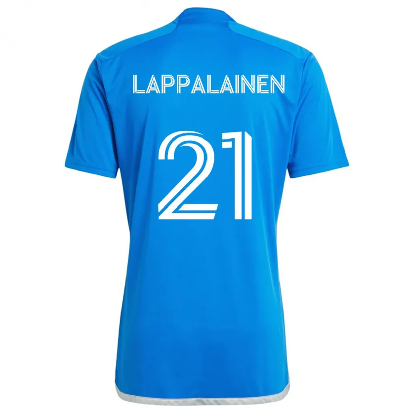 Danxen Kinder Lassi Lappalainen #21 Blau Weiss Heimtrikot Trikot 2024/25 T-Shirt Schweiz