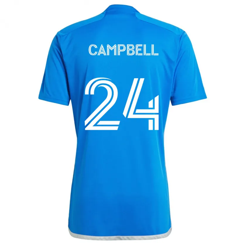 Danxen Kinder George Campbell #24 Blau Weiss Heimtrikot Trikot 2024/25 T-Shirt Schweiz