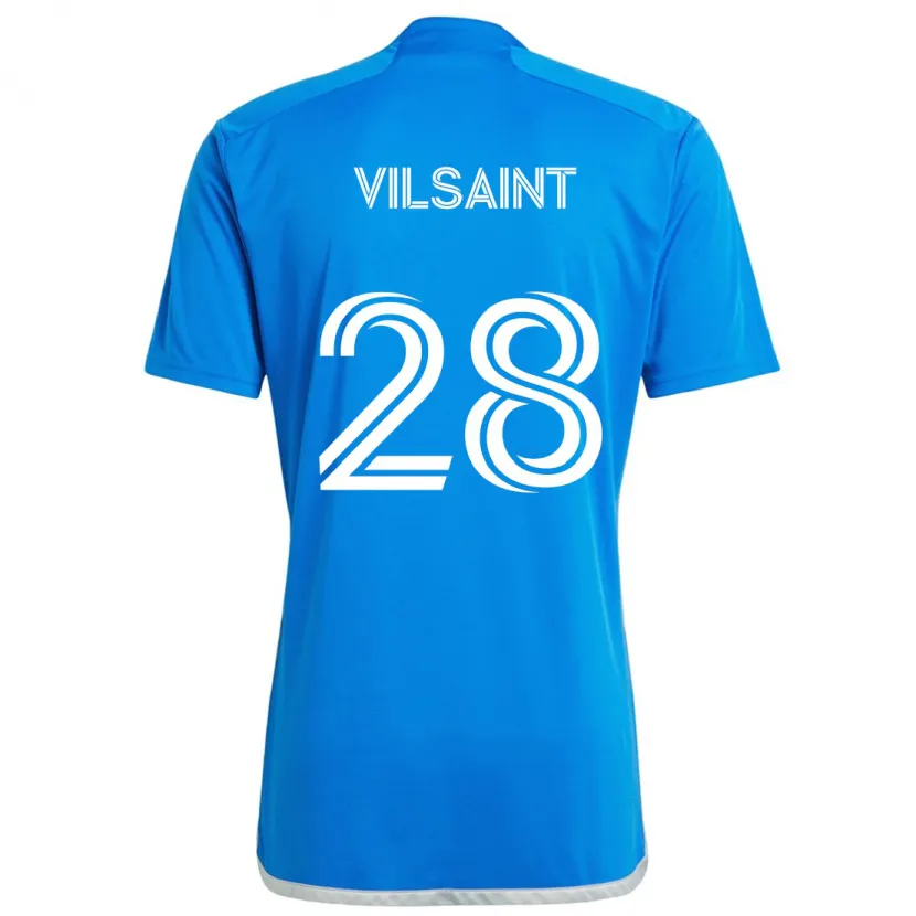 Danxen Kinder Jules-Anthony Vilsaint #28 Blau Weiss Heimtrikot Trikot 2024/25 T-Shirt Schweiz