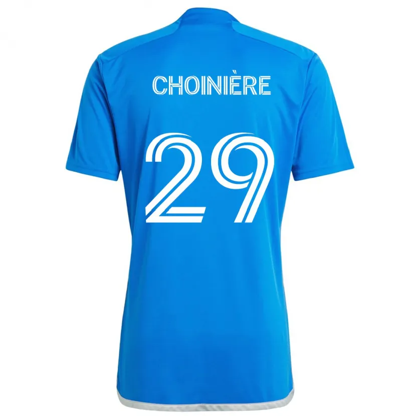 Danxen Kinder Mathieu Choinière #29 Blau Weiss Heimtrikot Trikot 2024/25 T-Shirt Schweiz