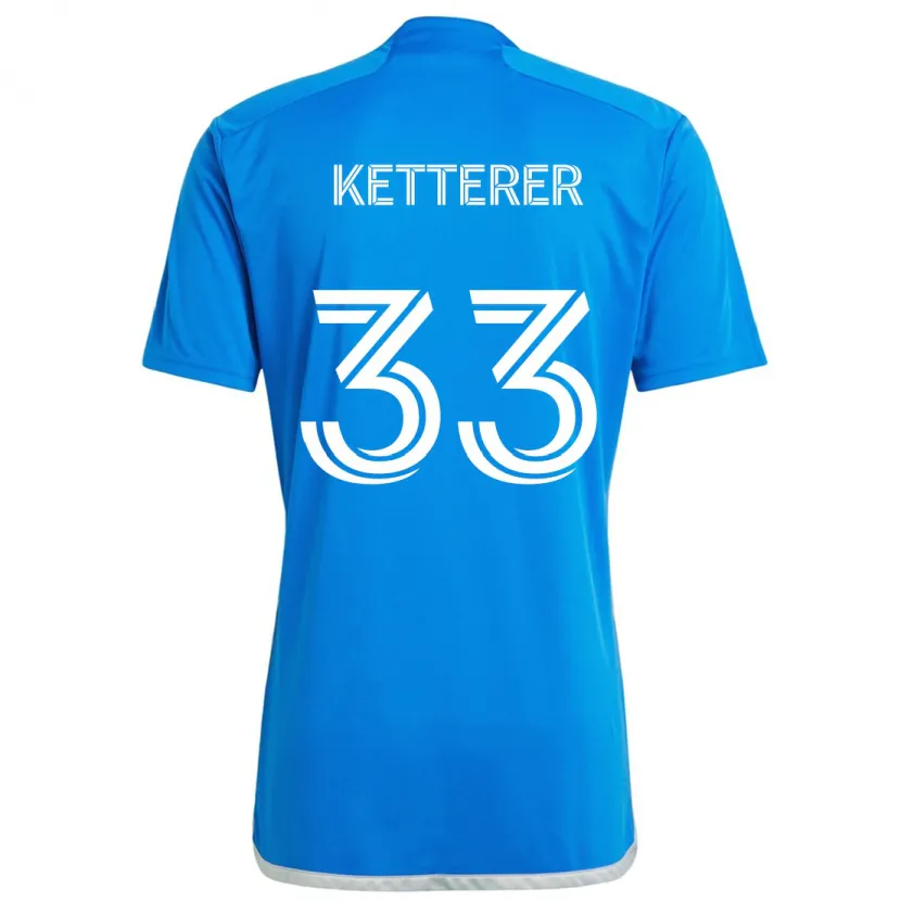 Danxen Kinder Logan Ketterer #33 Blau Weiss Heimtrikot Trikot 2024/25 T-Shirt Schweiz