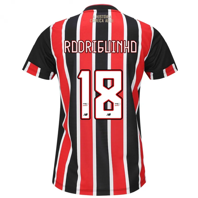 Danxen Kinder Rodriguinho #18 Schwarz Rot Weiß Auswärtstrikot Trikot 2024/25 T-Shirt Schweiz