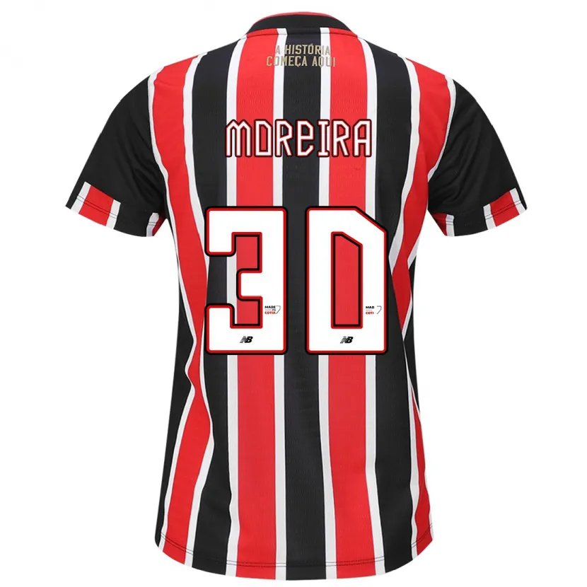 Danxen Kinder João Moreira #30 Schwarz Rot Weiß Auswärtstrikot Trikot 2024/25 T-Shirt Schweiz