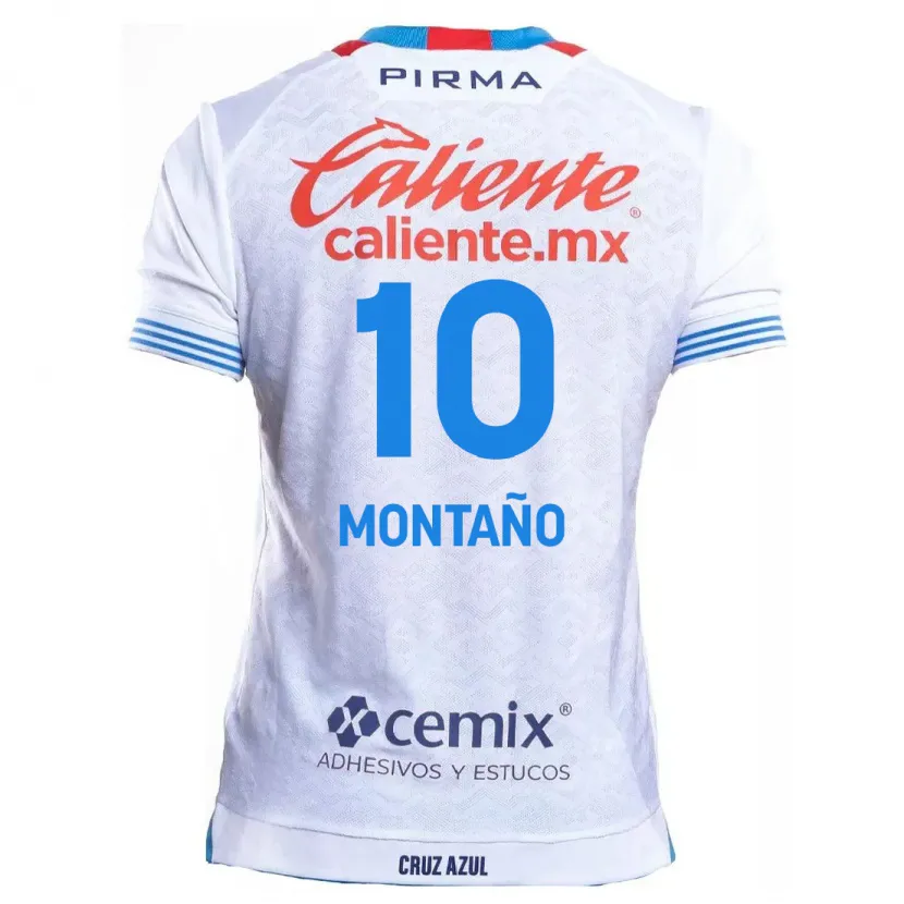 Danxen Kinder Andrés Montaño #10 Weiß Blau Auswärtstrikot Trikot 2024/25 T-Shirt Schweiz