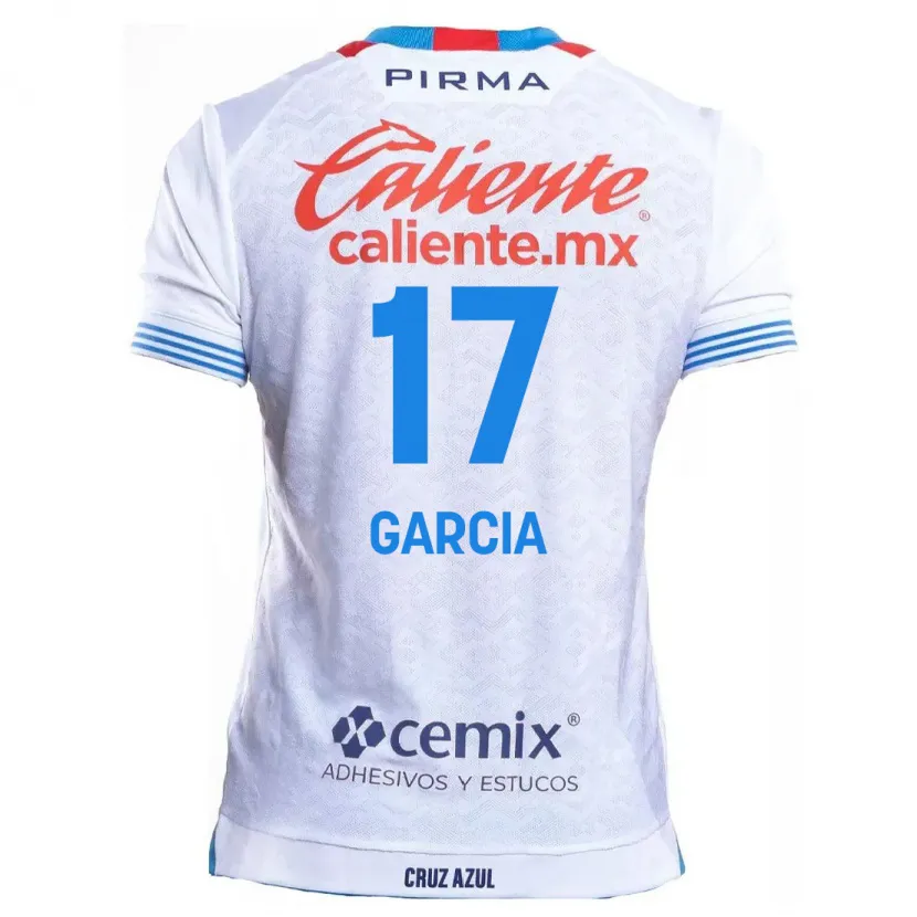 Danxen Kinder Amaury García #17 Weiß Blau Auswärtstrikot Trikot 2024/25 T-Shirt Schweiz