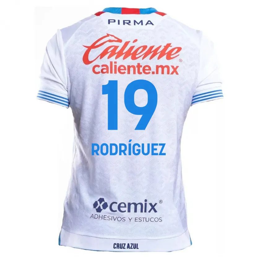 Danxen Kinder Carlos Rodríguez #19 Weiß Blau Auswärtstrikot Trikot 2024/25 T-Shirt Schweiz