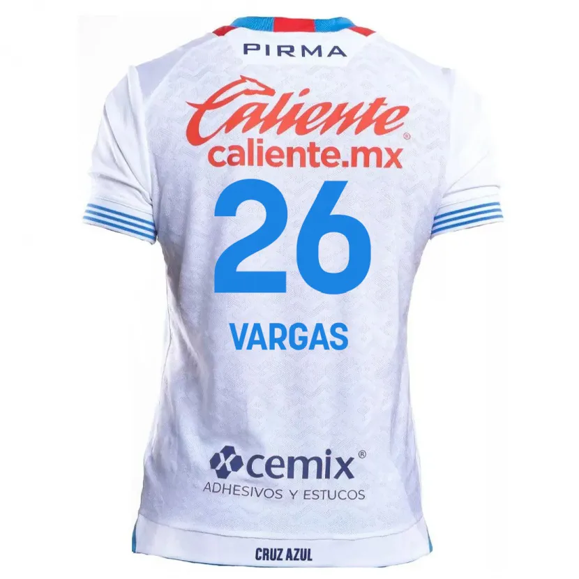 Danxen Kinder Carlos Vargas #26 Weiß Blau Auswärtstrikot Trikot 2024/25 T-Shirt Schweiz