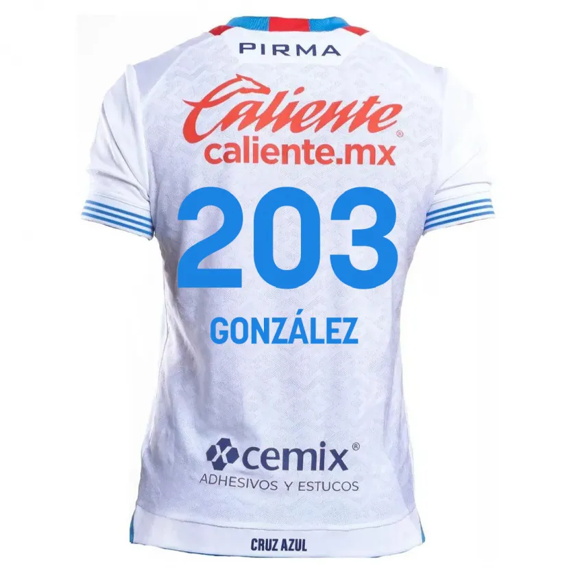 Danxen Kinder Rogelio González #203 Weiß Blau Auswärtstrikot Trikot 2024/25 T-Shirt Schweiz