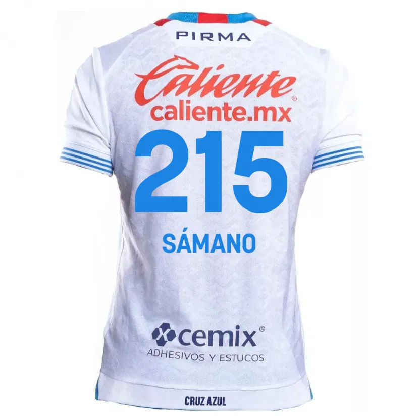 Danxen Kinder Fernando Sámano #215 Weiß Blau Auswärtstrikot Trikot 2024/25 T-Shirt Schweiz