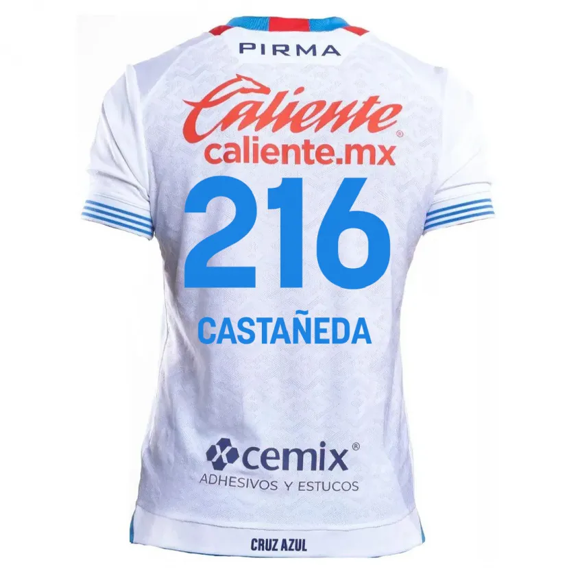 Danxen Kinder Ian Castañeda #216 Weiß Blau Auswärtstrikot Trikot 2024/25 T-Shirt Schweiz